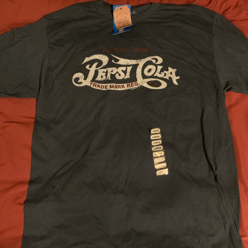 Pepsi Black Tee with Vintage Logo